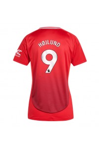 Manchester United Rasmus Hojlund #9 Voetbaltruitje Thuis tenue Dames 2024-25 Korte Mouw